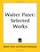 Cover of: Walter Pater