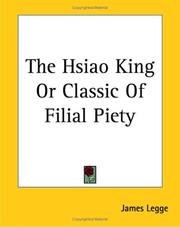 Cover of: The Hsiao King Or Classic Of Filial Piety