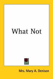 Cover of: What Not