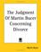 Cover of: The Judgment of Martin Bucer Concerning Divorce