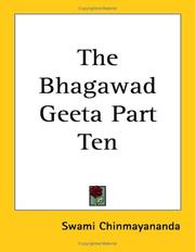 Cover of: The Bhagawad Geeta part 10 | Swami Chinmayananda
