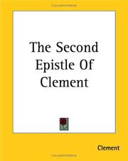 Cover of: The Second Epistle of Clement