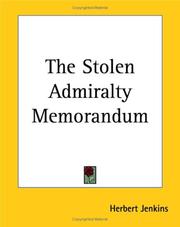 Cover of: The Stolen Admiralty Memorandum