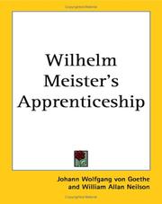 Cover of: Wilhelm Meister's Apprenticeship by Johann Wolfgang von Goethe