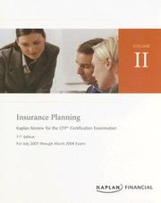 Cover of: CFP Live Review Vol 2: Insurance Planning 11E (Kaplan Review for the CFP Certification Examination)