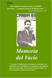 Cover of: Memoria del Vacio by Arturo von Vacano