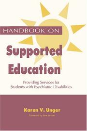 Cover of: Handbook on Supported Education by Karen V. Unger, Karen V. Unger