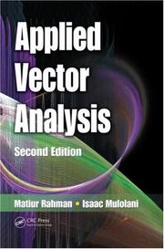 Cover of: Applied Vector Analysis, Second Edition | Matiur Rahman