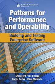 Cover of: Patterns for Performance and Operability by Chris Ford, Ido Gileadi, Sanjiv Purba, Mike Moerman