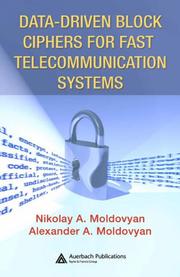 Cover of: Data-driven Block Ciphers for Fast Telecommunication Systems