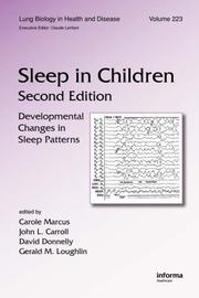 Cover of: Sleep in Children: Second Edition by 