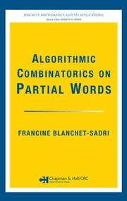 Cover of: Algorithmic Combinatorics on Partial Words by Francine Blanchet-Sadri