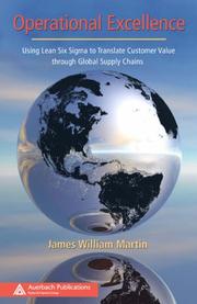 Cover of: Operational Excellence: Using Lean Six Sigma to Translate Customer Value through Global Supply Chains (Series on Resource Management)