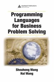 Cover of: Programming Languages for Business Problem Solving