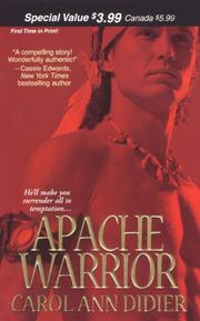 Cover of: Apache Warrior | Carol Ann Didier