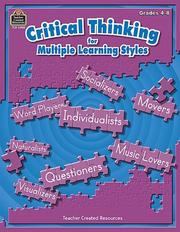 Critical Thinking for Multiple Learning Styles by TEACHER CREATED RESOURCES