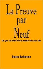 Cover of La Preuve par Neuf by Denise Bonhomme