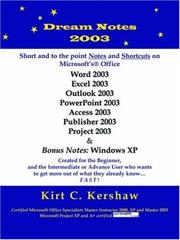 Cover of: Dream Notes 2003 | Kirt, C. Kershaw