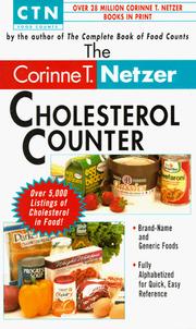 Cover of: The cholesterol content of food by Corinne T. Netzer