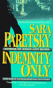 Cover of: Indemnity Only: a novel