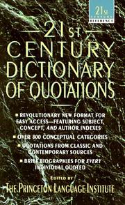 Cover of: 21st century dictionary of quotations