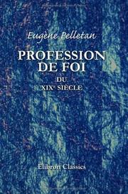 Cover of: Profession de foi du XIX-e siècle