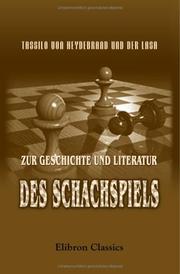 Cover of: Zur Geschichte und Literatur des Schachspiels: Forschungen