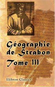 Cover of: Géographie de Strabon: Tome 3