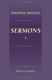 Cover of Sermons by thomas arnold