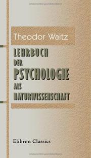 Cover of: Lehrbuch der Psychologie als Naturwissenschaft