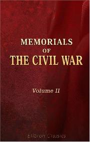 Cover of: Memorials of the Civil War | Robert Bell