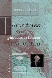 Cover of: Grundriss des photometrischen Calcüles
