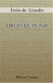 Cover of: Du droit de punir