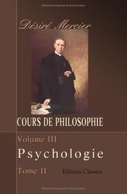 Cover of: Cours de philosophie by Désiré Félicien Francois Joseph Mercier, cardinal