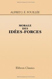 Cover of: Morale des idées-forces