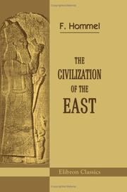 Cover of: The Civilization of the East by Fritz Hommel