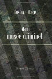 Cover of: Mon musée criminel