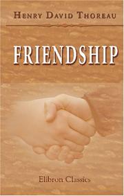 Friendship by Henry David Thoreau
