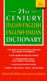 Cover of: 21st century Italian-English, English-Italian dictionary.