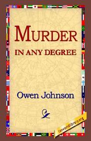 Cover of: Murder in Any Degree