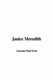 Cover of: Janice Meredith by Paul Leicester Ford