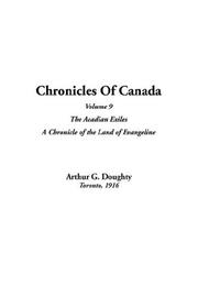 Cover of: Chronicles of Canada by Doughty, Arthur G. Sir