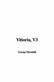 Cover of: Vittoria by George Meredith