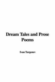 Cover of: Dream Tales and Prose Poems by Ivan Sergeevich Turgenev