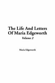 Cover of: The Life And Letters of Maria Edgeworth by Maria Edgeworth