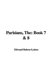 Cover of: Parisians by Edward Bulwer Lytton, Baron Lytton