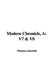 Cover of: Modern Chronicle by Winston Churchill