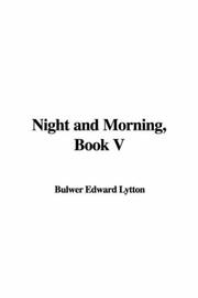 Cover of: Night and Morning by Edward Bulwer Lytton, Baron Lytton