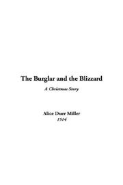 Cover of: The Burglar and the Blizzard by Alice Duer Miller