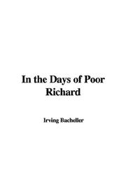 Cover of: In the Days of Poor Richard by Irving Bacheller